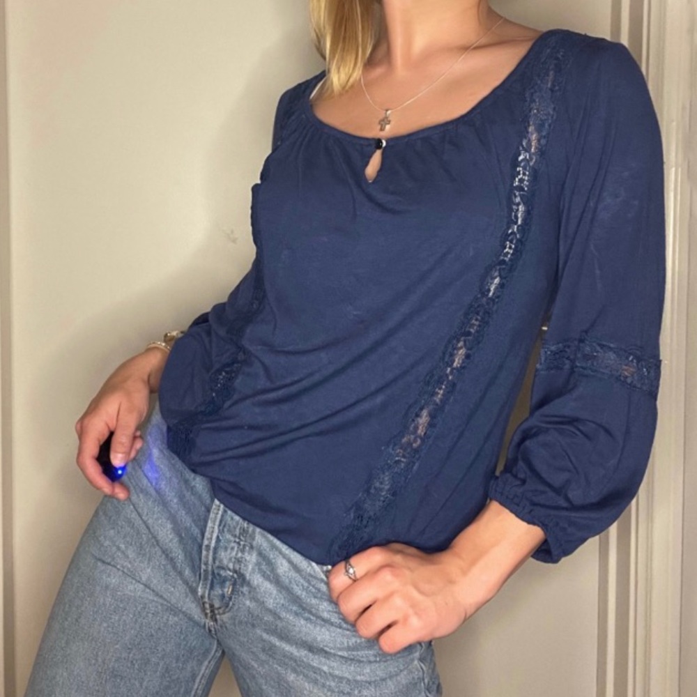 Navy Blue Blouse